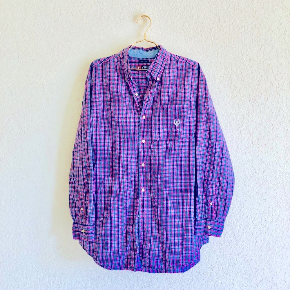 Chaps Easy Care Men’s Plaid Button Down